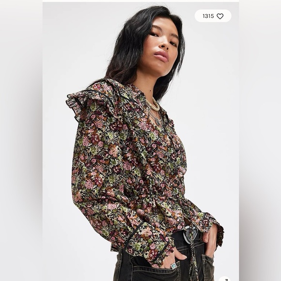 Free People Tops - Free People Printed Daybreak blouse